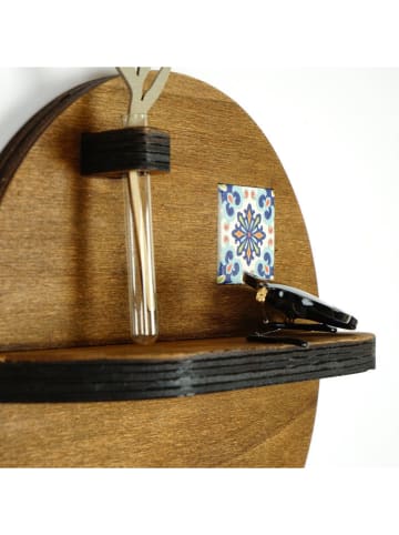 Scandinavia Concept Regał ścienny w kolorze jasnobrązowo-czarnym - Ø 27 cm