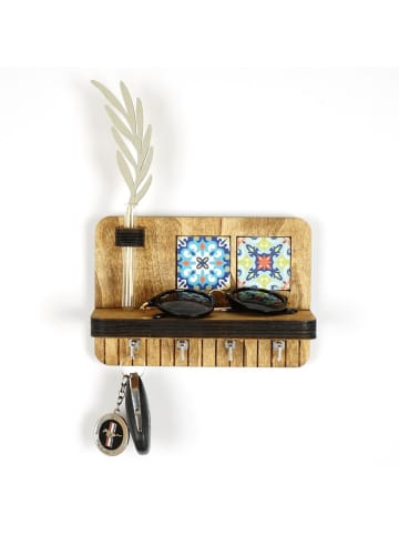 Scandinavia Concept Wandmeubel lichtbruin/zwart - (B)14 x (H)20 x (D)9 cm