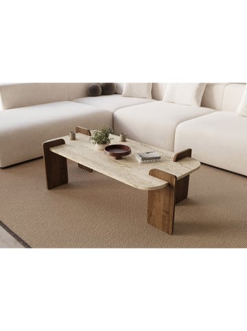 Scandinavia Concept Salontafel "Leapiri" beige/bruin - (B)120 x (H)35 x (D)60 cm