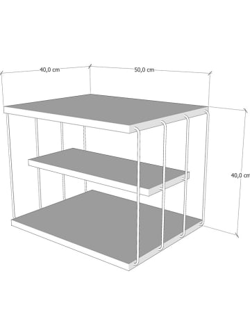 Scandinavia Concept Beistelltisch "Lifon" in Anthrazit/ Schwarz - (B)50 x (H)40 x (T)40 cm