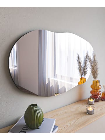 Scandinavia Concept Wandspiegel "Lossa" zilverkleurig - (B)89 x (H)52 cm