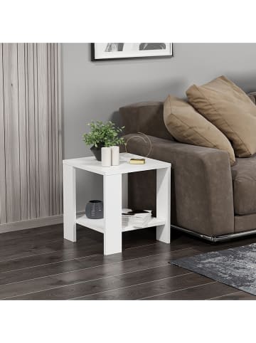 Scandinavia Concept Bijzettafel "Midi Yan" wit - (B)40 x (H)40 x (D)42 cm