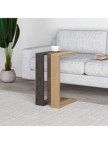 Scandinavia Concept Bijzettafel "Muju" bruin/lichtbruin - (B)40 x (H)57 x (D)30 cm