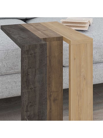 Scandinavia Concept Bijzettafel "Muju" bruin/lichtbruin - (B)40 x (H)57 x (D)30 cm