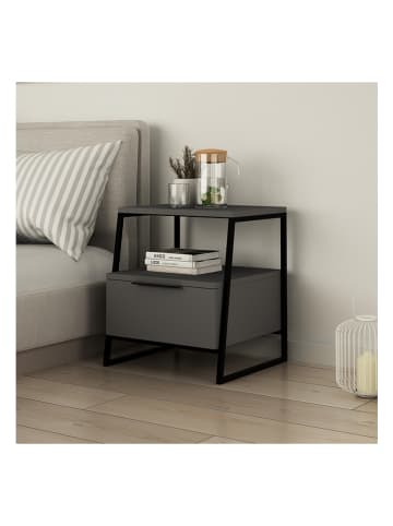 Scandinavia Concept Nachttisch in Anthrazit/ Schwarz - (B)45 x (H)50 x (T)40 cm