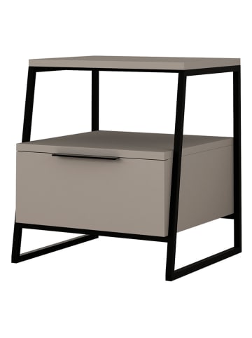 Scandinavia Concept Nachttisch in Beige/ Schwarz - (B)45 x (H)50 x (T)40 cm