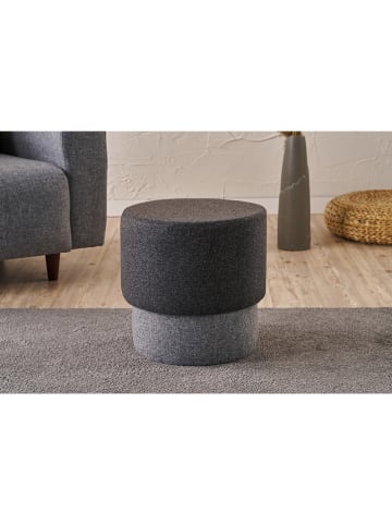 Scandinavia Concept Puf "Patara" w kolorze ciemnoszarym - wys. 40 x Ø 40 cm