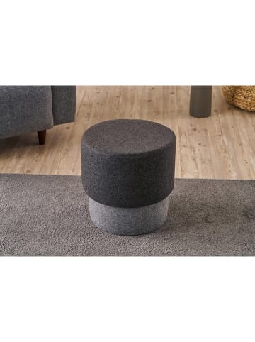 Scandinavia Concept Puf "Patara" w kolorze ciemnoszarym - wys. 40 x Ø 40 cm