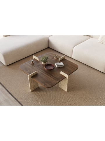 Scandinavia Concept Salontafel bruin/beige - (B)90 x (H)35 x (D)90 cm