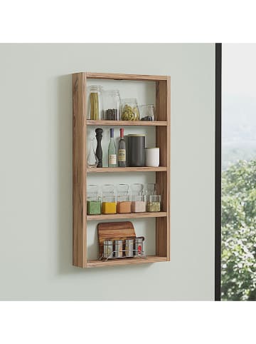 Scandinavia Concept Wandregal ''Quatro'' in Hellbraun - (B)43,2 x (H)80 x (T)9 cm