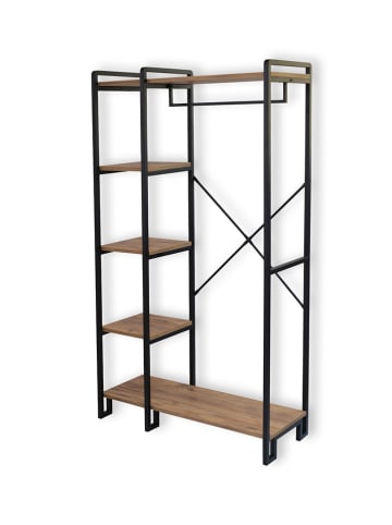 Scandinavia Concept Garderobe "Rex" in Hellbraun/ Schwarz - (B)163 x (H)90 x (T)34 cm