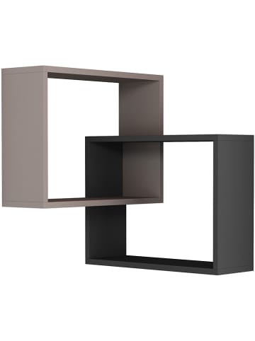 Scandinavia Concept Hoekkast "Ring" mokkabruin/antraciet - (B)60 x (H)68 x (D)68 cm