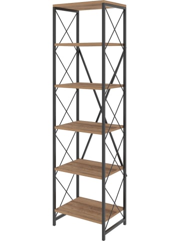 Scandinavia Concept Regał "Suadiye" w kolorze brązowo-czarnym na książki - 50 x 180 x 35 cm