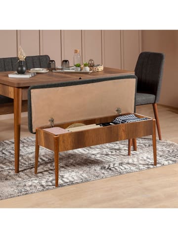 Scandinavia Concept Zitbank walnootkleurig/antraciet - (B)110 x (H)85 x (D)40 cm