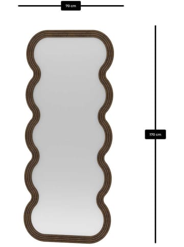 Scandinavia Concept Lustro "Wave" w kolorze brązowym - 70 x 170 cm