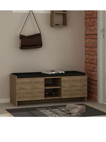 Scandinavia Concept Szafka "Zulla" w kolorze brązowo-czarnym na buty - 110 x 40 x 37 cm