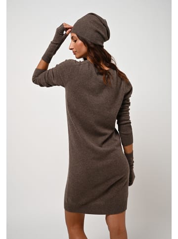 AUTHENTIC CASHMERE Kaszmirowa sukienka "Armet" w kolorze brązowym