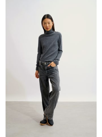 AUTHENTIC CASHMERE Kasjmieren coltrui "Bise" antraciet