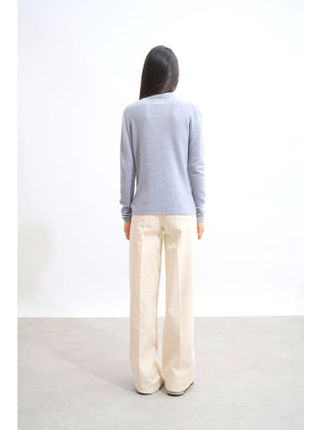 AUTHENTIC CASHMERE Kasjmieren coltrui "Bise" lichtblauw