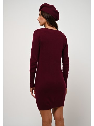 AUTHENTIC CASHMERE Kasjmieren jurk "Capelet" bordeaux