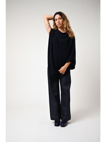 AUTHENTIC CASHMERE Kaschmir-Poncho "Carra" in Dunkelblau