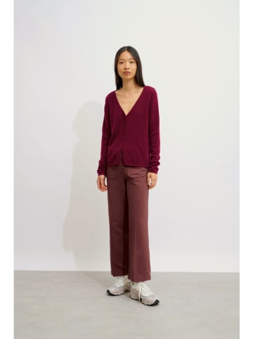 AUTHENTIC CASHMERE Kasjmieren vest "Chalais" bordeaux