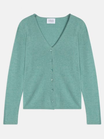 AUTHENTIC CASHMERE Kaszmirowy kardigan "Chalais" w kolorze turkusowym