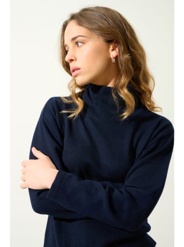 AUTHENTIC CASHMERE Kasjmieren trui "Cheviot" donkerblauw