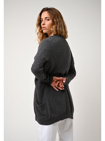 AUTHENTIC CASHMERE Kasjmieren vest "Cimet" antraciet