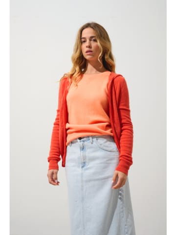 AUTHENTIC CASHMERE Kaszmirowy kardigan "Colombis" w kolorze pomarańczowym