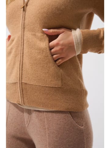 AUTHENTIC CASHMERE Kaszmirowy kardigan "Colombis" w kolorze karmelowym