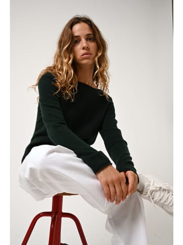 AUTHENTIC CASHMERE Kasjmieren trui "Criou" donkergroen