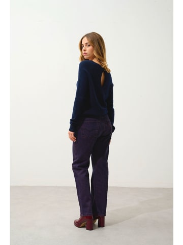 AUTHENTIC CASHMERE Kaszmirowy sweter "Dibona" w kolorze granatowym