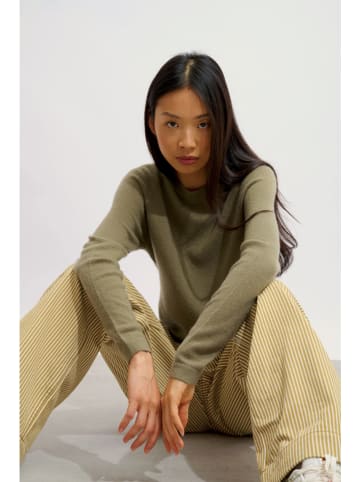 AUTHENTIC CASHMERE Kasjmieren trui "Ecrin" kaki