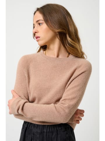 AUTHENTIC CASHMERE Kasjmieren trui "Ecrin" lichtbruin