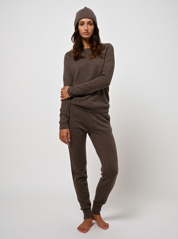 AUTHENTIC CASHMERE Kaszmirowe spodnie "Ferrand" w kolorze brązowym