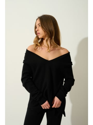 AUTHENTIC CASHMERE Kasjmieren trui "Giegn" zwart