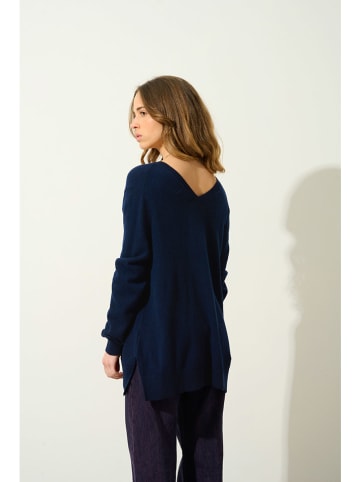 AUTHENTIC CASHMERE Kaszmirowy sweter "Giegn" w kolorze granatowym