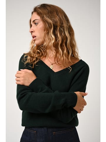 AUTHENTIC CASHMERE Kaschmir-Pullover "Giusalet" in Dunkelgrün