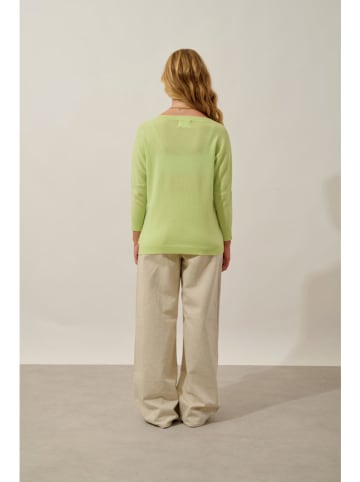 AUTHENTIC CASHMERE Kaszmirowy sweter "Goléon" w kolorze jasnozielonym