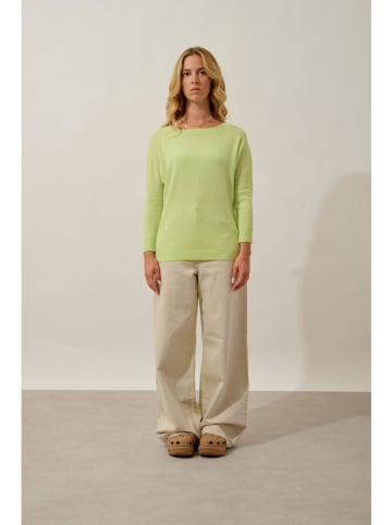 AUTHENTIC CASHMERE Kaszmirowy sweter "Goléon" w kolorze jasnozielonym