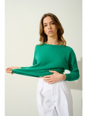 AUTHENTIC CASHMERE Kaszmirowy sweter "Goléon" w kolorze zielonym