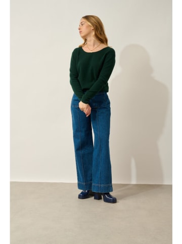 AUTHENTIC CASHMERE Kaszmirowy sweter "Lafon" w kolorze ciemnozielonym