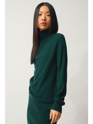 AUTHENTIC CASHMERE Kasjmieren coltrui donkergroen