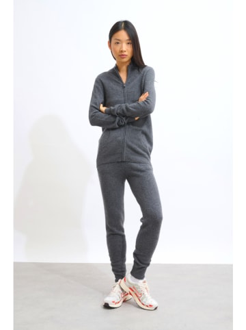 AUTHENTIC CASHMERE Kaszmirowy kardigan "Thalun" w kolorze antracytowym