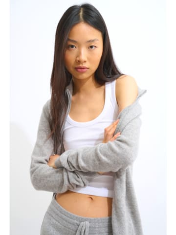 AUTHENTIC CASHMERE Kaschmir-Cardigan "Thalun" in Hellgrau