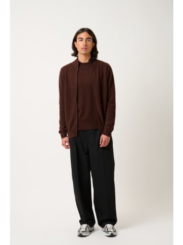 AUTHENTIC CASHMERE Kaszmirowy kardigan "Albaron" w kolorze ciemnobrązowym