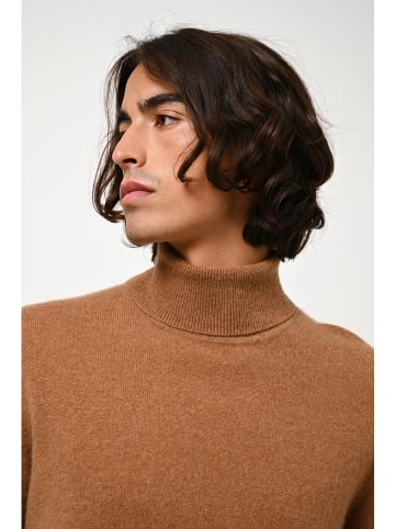 AUTHENTIC CASHMERE Kaschmir-Rollkragenpullover "Bange" in Cognac