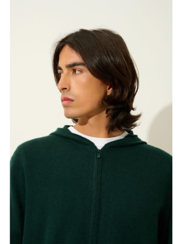 AUTHENTIC CASHMERE Kaszmirowy kardigan "Neurre" w kolorze ciemnozielonym