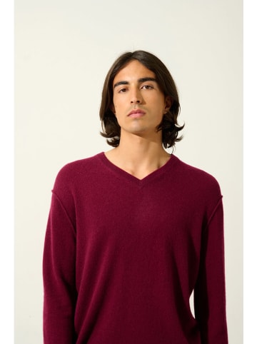 AUTHENTIC CASHMERE Kaszmirowy sweter "Timeo" w kolorze bordowym